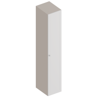 Пенал 1-ств с полками (штанга в комплекте) 400х520х2300