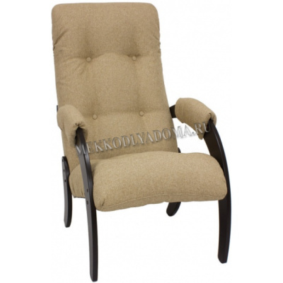 Кресло для отдыха Модель 61 (Венге/ткань бежевая Malta 03 А)