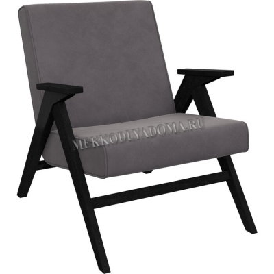 Кресло для отдыха Вест (Венге/Ткань Verona Antrazite Grey/кант Verona Antrazite Grey)