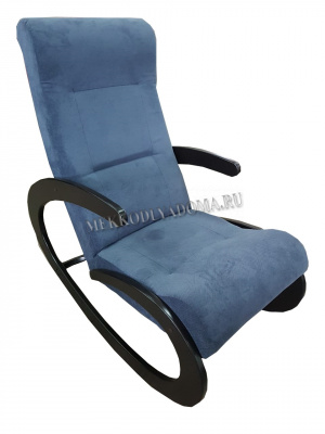Кресло-качалка Модель 1 (Дуб шампань/Ткань синяя Verona Denim Blue)