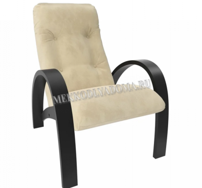 Кресло для отдыха Модель S7 (Венге шпон/Ткань Светло-бежевый Verona Vanilla)