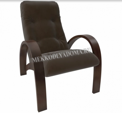 Кресло для отдыха Модель S7 (Венге шпон/Ткань Светло-коричневый Verona Brown)