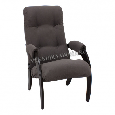 Кресло для отдыха Модель 61 (Венге/Ткань серая Verona Antrazite Grey)